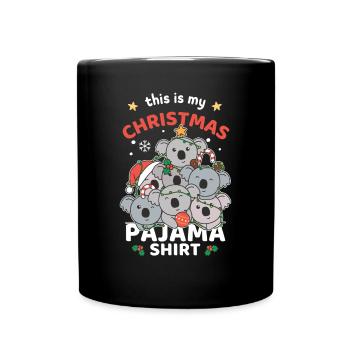 Koala Noël Chemise Pyjama Joyeux Noël - Mug uni - noir - Devant