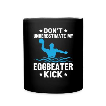 Water Polo Wasserball - Tasse einfarbig - Schwarz - Vorne