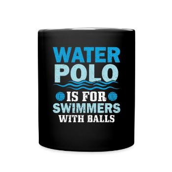 Water Polo Wasserball - Tasse einfarbig - Schwarz - Vorne