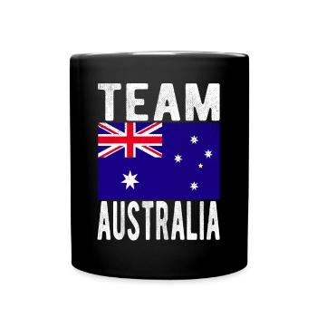 Drapeau de l’Australie - Mug uni - noir - Devant
