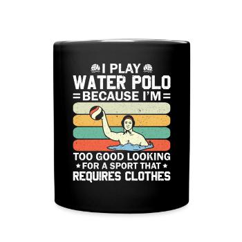 Water Polo Wasserball - Full Colour Mug - black - Front