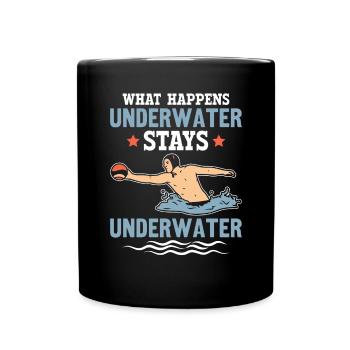 Water Polo Wasserball - Full Colour Mug - black - Front