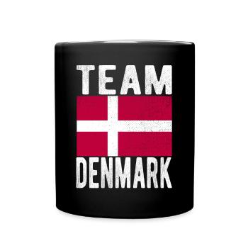 Drapeau du Danemark - Mug uni - noir - Devant