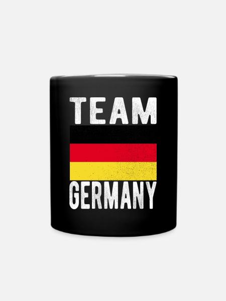 Deutschland Fahne - Tasse einfarbig - Schwarz