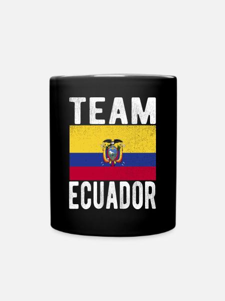 Ecuador Fahne - Tasse einfarbig - Schwarz