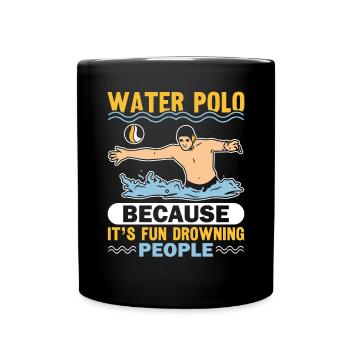 Water Polo Wasserball - Full Colour Mug - black - Front