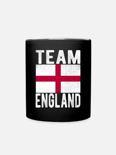 England Flag - Full Colour Mug - black