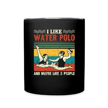 Water Polo Wasserball - Full Colour Mug - black - Front