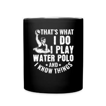 Water Polo Wasserball - Full Colour Mug - black - Front