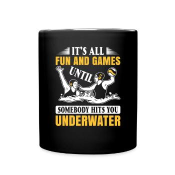 Water Polo Wasserball - Full Colour Mug - black - Front