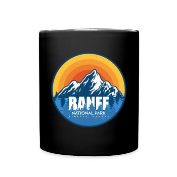 Banff National Park Alberta Canada Souvenir - Full Colour Mug - black - Front