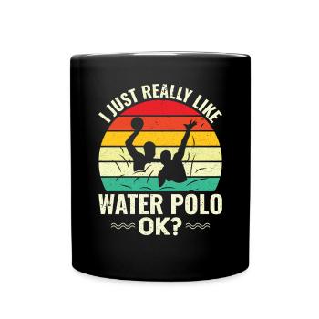 Water Polo Wasserball - Full Colour Mug - black - Front