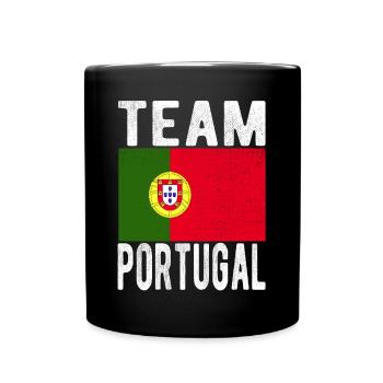 Drapeau du Portugal - Mug uni - noir - Devant