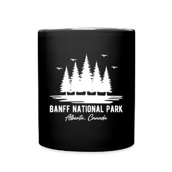 Canada National Park Banff Alberta Souvenir Hiking - Full Colour Mug - black - Front