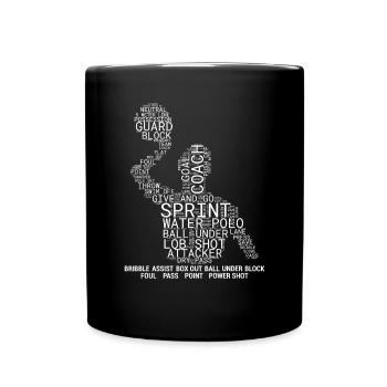 Water Polo Wasserball - Full Colour Mug - black - Front