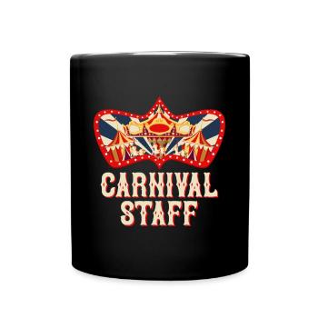 Karneval Personal Zirkus Geburtstag Outfit Feier - Tasse einfarbig - Schwarz - Vorne