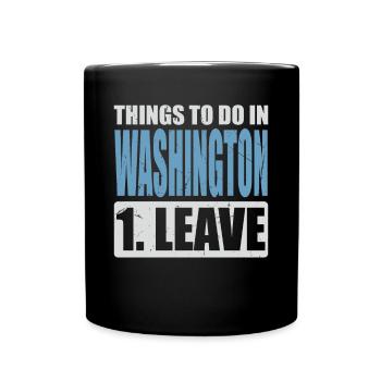 Mème de Washington - Mug uni - noir - Devant