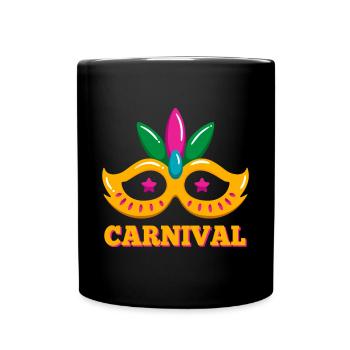 Karneval Maske Geburtstag Zirkus Feier Karneval Cr - Tasse einfarbig - Schwarz - Vorne