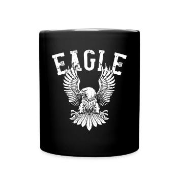 Adler Falknerei Raubvögel Falke - Tasse einfarbig - Schwarz - Vorne