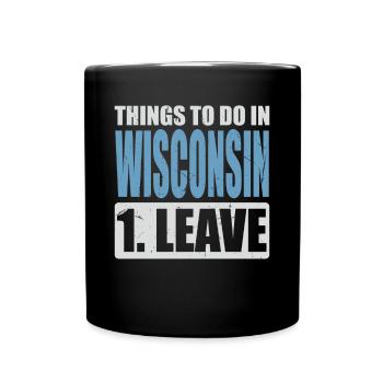 Wisconsin Meme - Tasse einfarbig - Schwarz - Vorne