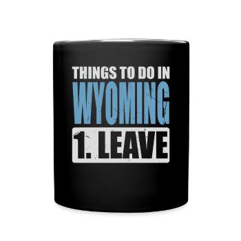 Wyoming Meme - Tasse einfarbig - Schwarz - Vorne