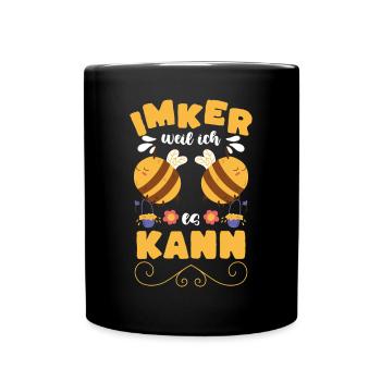Beekeeper because I can shirt gift - Full Colour Mug - black - Front