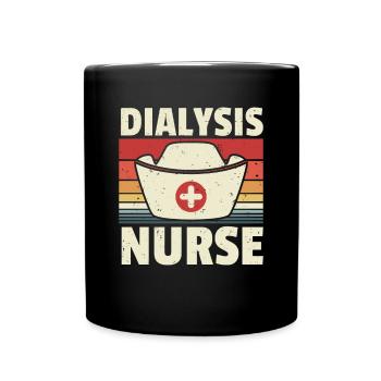 Dialyse Infirmière Chemise Vintage Rétro - Mug uni - noir - Devant