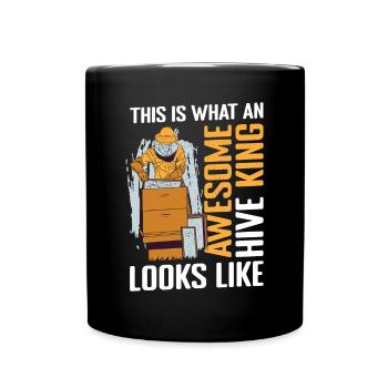 Voici à quoi ressemble un roi de la ruche génial apiculteurs - Mug uni - noir - Devant