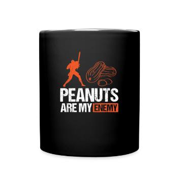 Les cacahuètes sont ma chemise ennemie Chemise d’allergie aux arachides - Mug uni - noir - Devant