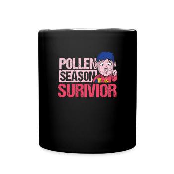Cadeau de chemise de survivant de saison du pollen - Mug uni - noir - Devant