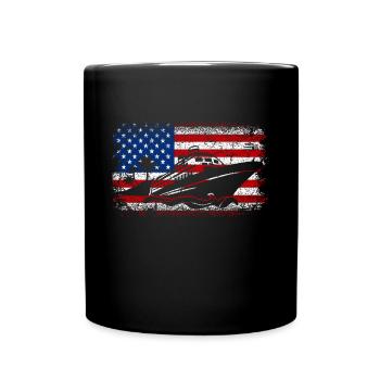 4 juillet Navire de croisière Pavillon américain États-Unis - Mug uni - noir - Devant