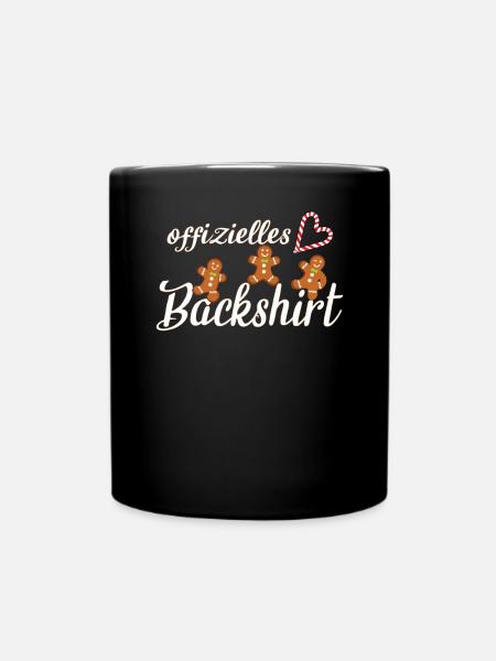 Kochen und Backzubehör Geschenk - Tasse einfarbig - Schwarz