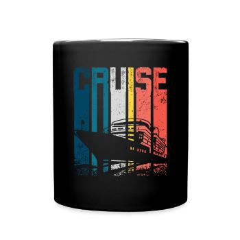 Navire de croisière rétro vintage - Mug uni - noir - Devant