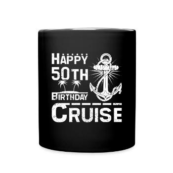 Bonne croisière 50e anniversaire - Mug uni - noir - Devant