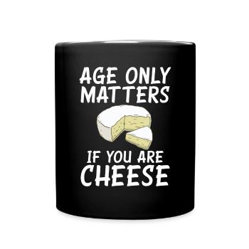 Snack Käse Liebhaber Käse Geschenk - Tasse einfarbig - Schwarz - Vorne