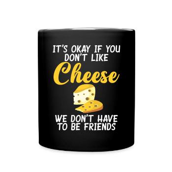 Snack Cheese Lover Cheese Gift - Full Colour Mug - black - Front