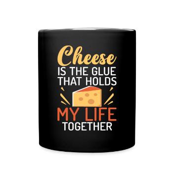 Snack Cheese Lover Cheese Gift - Mug uni - noir - Devant