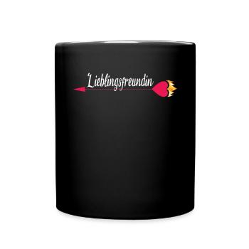 Geschenkidee Freundin schwester - Tasse einfarbig - Schwarz - Vorne