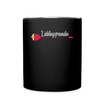 Geschenkidee Freundin schwester - Tasse einfarbig - Schwarz - Vorne