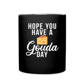 Snack Cheese Lover Cheese Gift - Full Colour Mug - black - Front