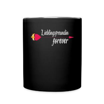 Geschenkidee Freundin schwester - Tasse einfarbig - Schwarz - Vorne