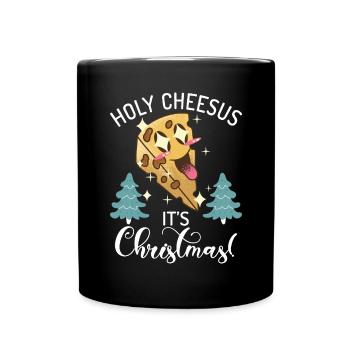 Snack Cheese Lover Cheese Gift - Full Colour Mug - black - Front