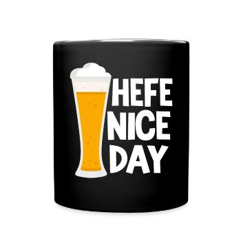 Weizenbier Brauer Hobbybrauer Hefe Nice Day Bier - Tasse einfarbig - Schwarz - Vorne