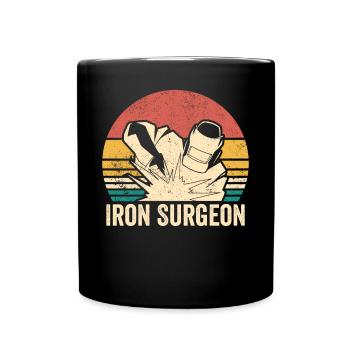 Iron Surgeon Schweißer Schweißen Vintage - Tasse einfarbig - Schwarz - Vorne