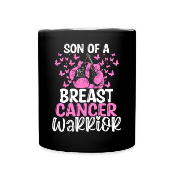 Breast Cancer Awareness Month Ribbon Son - Full Colour Mug - black - Front