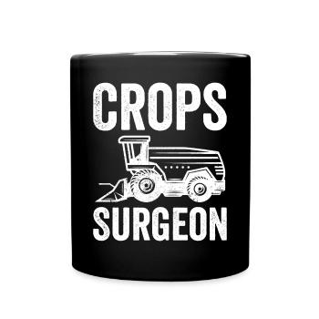 Crops Surgeon Farmer Agriculture - Full Colour Mug - black - Front