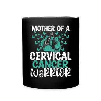 Cervical Cancer Awareness Mom Mothers Day Mama - Full Colour Mug - black - Front