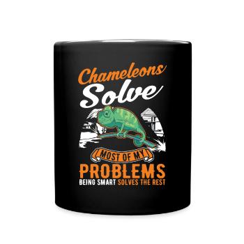 Caméléon Cadeau Caméléon - Mug uni - noir - Devant