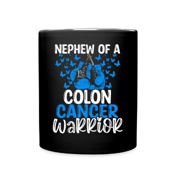 Colon Cancer Awareness Nephew Aunt Uncle - Full Colour Mug - black - Front