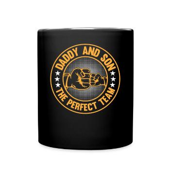 Daddy Father's Day - Daddy And Son The Perfect Tea - Full Colour Mug - black - Front